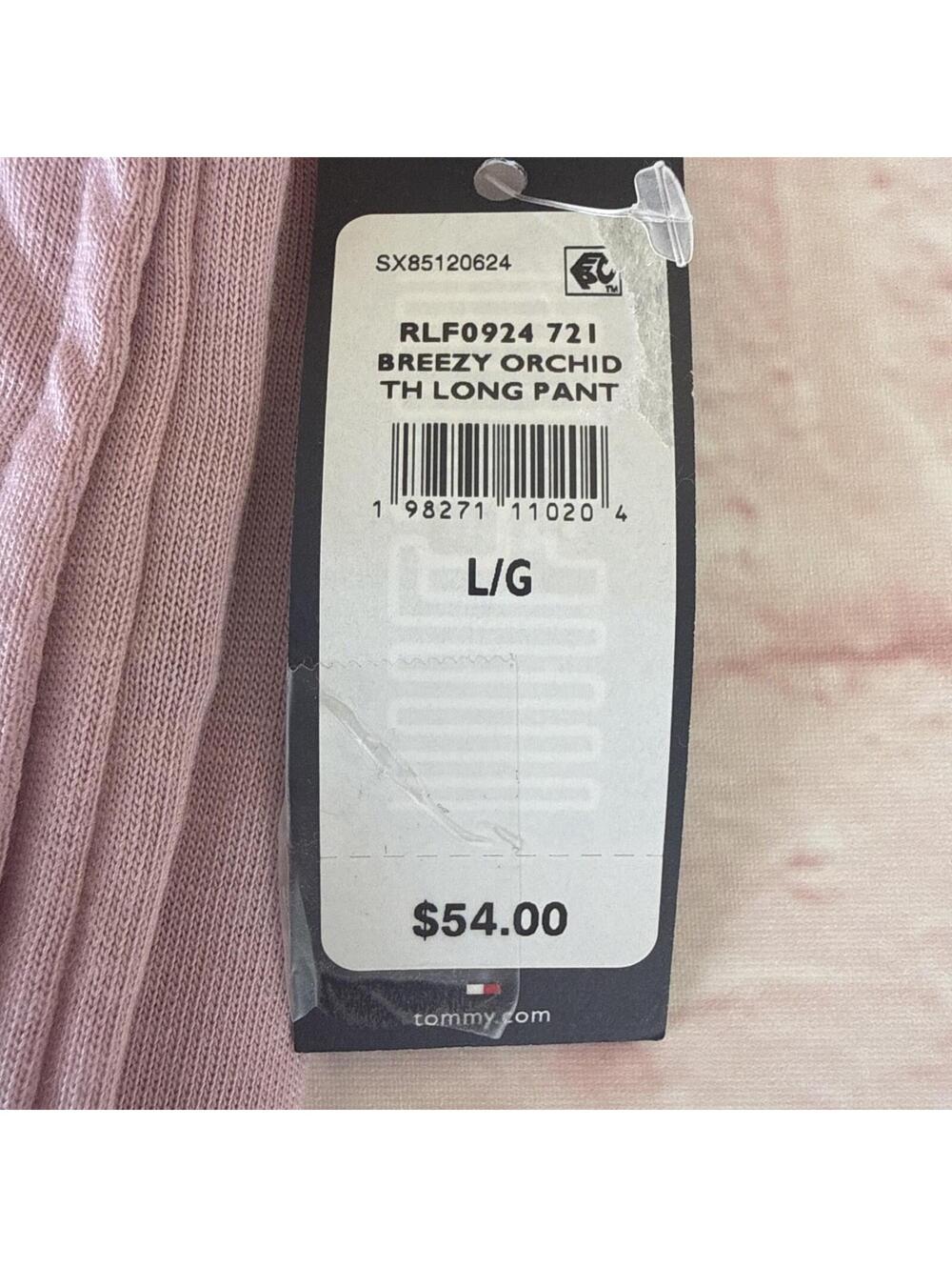 Tommy Hilifiger Pink Lounge Sleep Pajama Pants L Breezy Orchid Large NWT - Picture 3 of 5